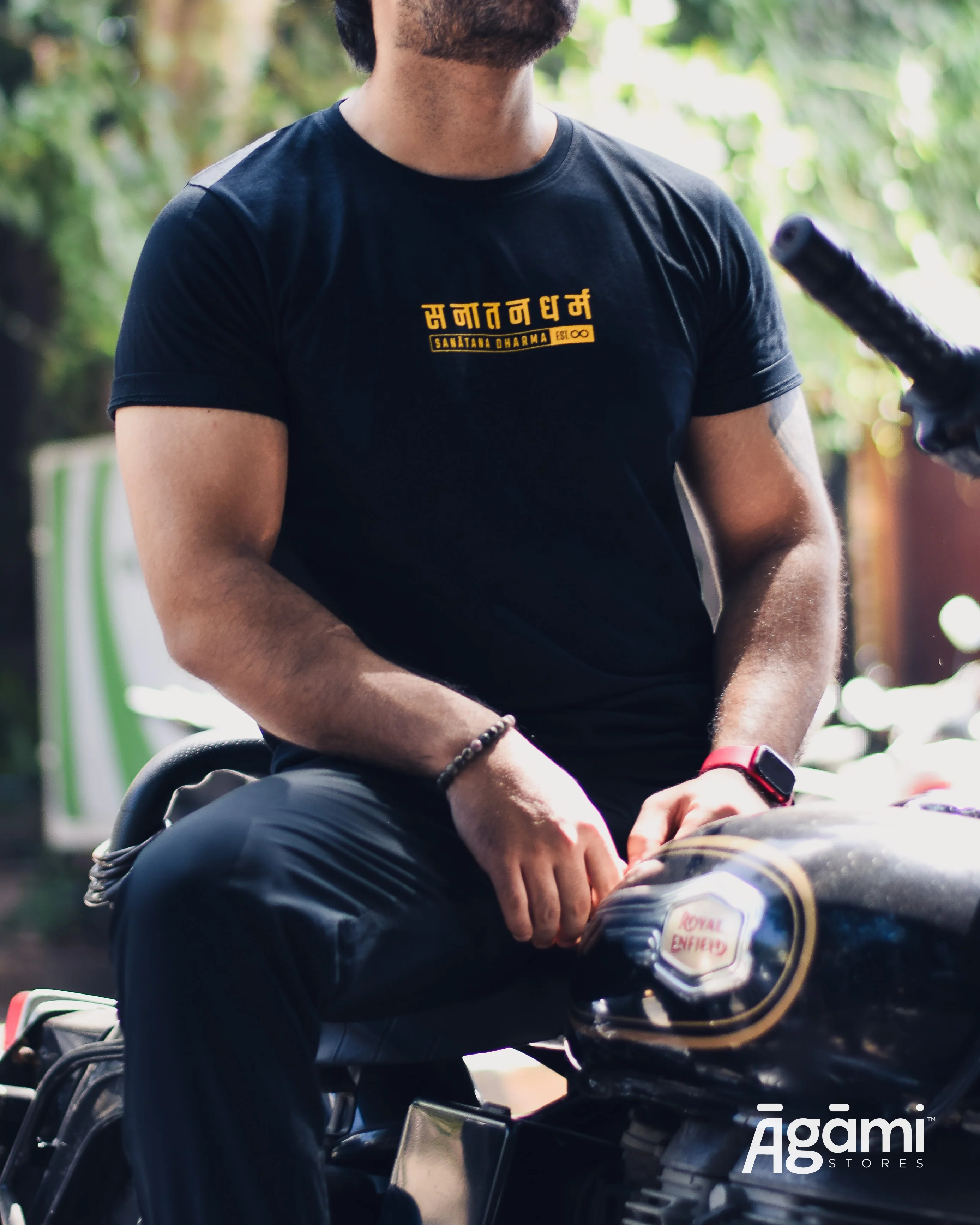 Classic Sanātana Dharma Tshirt - Black | Regular Fit - Image 3