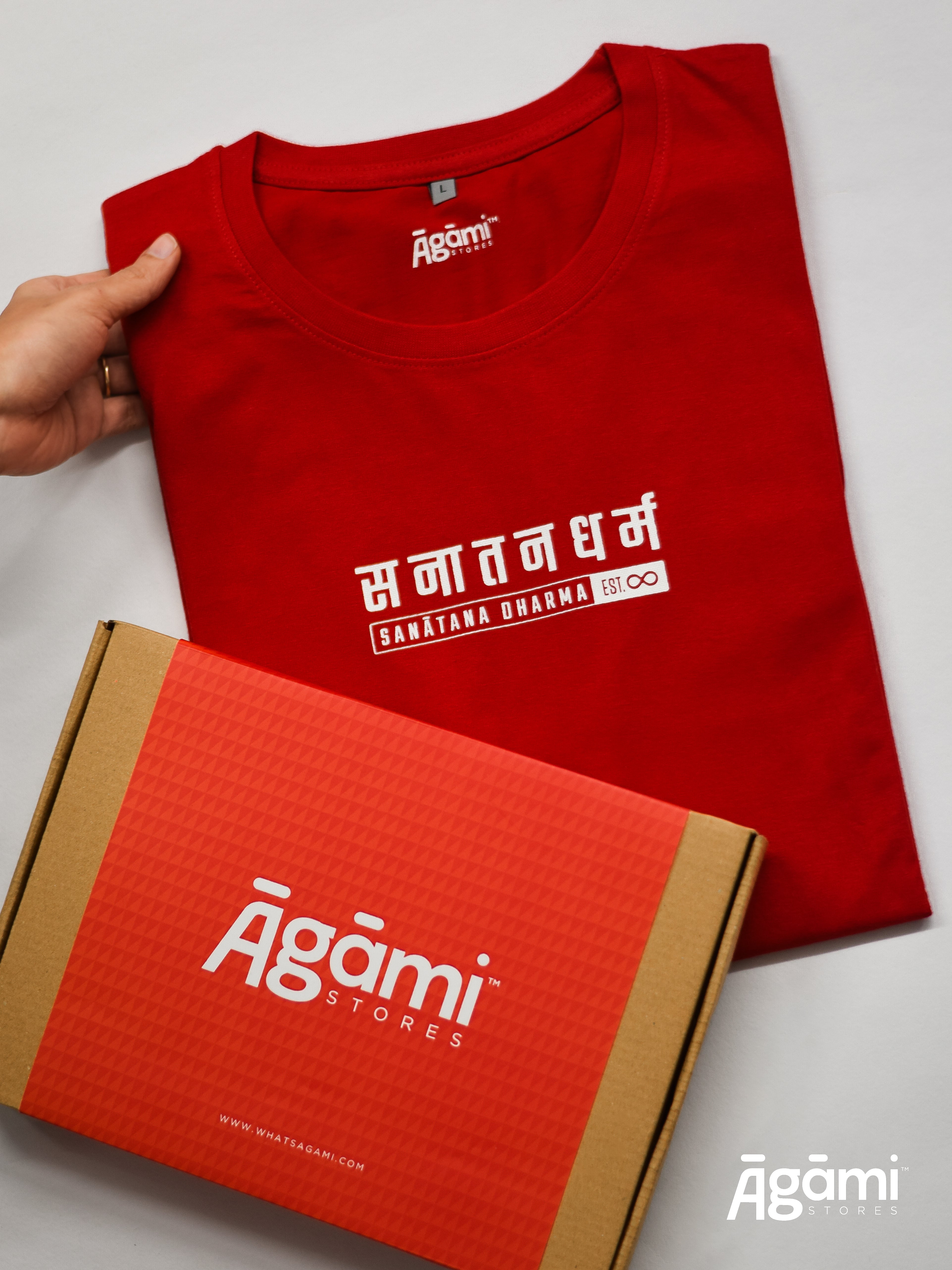 Classic Sanātana Dharma Tshirt - Red | Regular Fit - Image 6