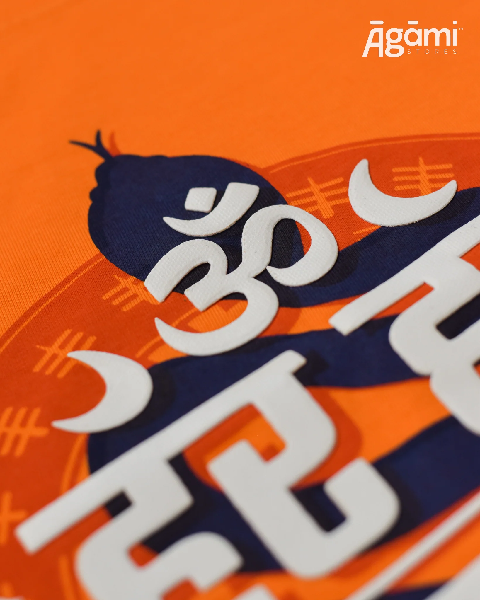 Har Har Mahadev Full Sleeves Tshirt - Orange | Regular Fit - Image 5