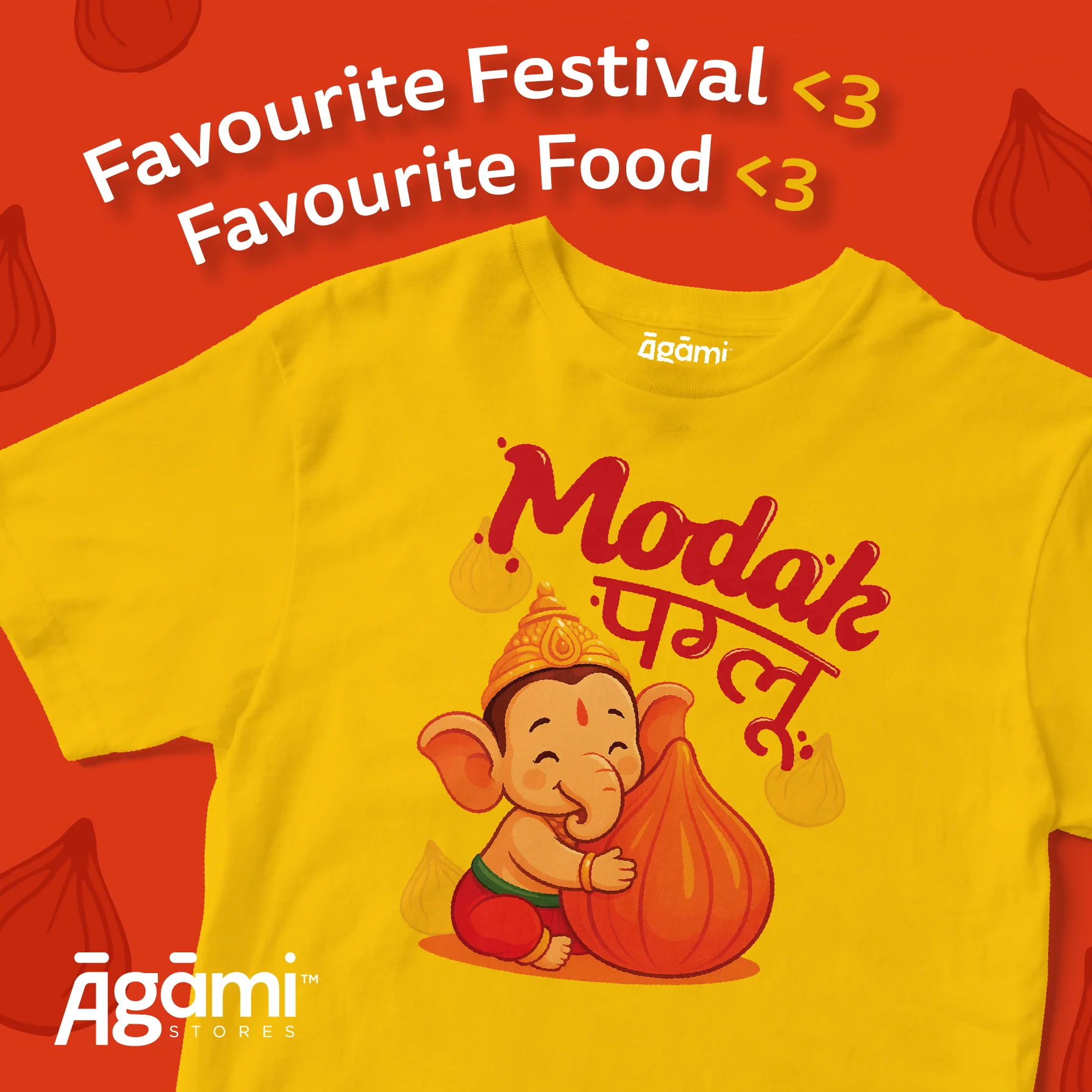 Modak Paglu - Yellow Tshirt - Image 3