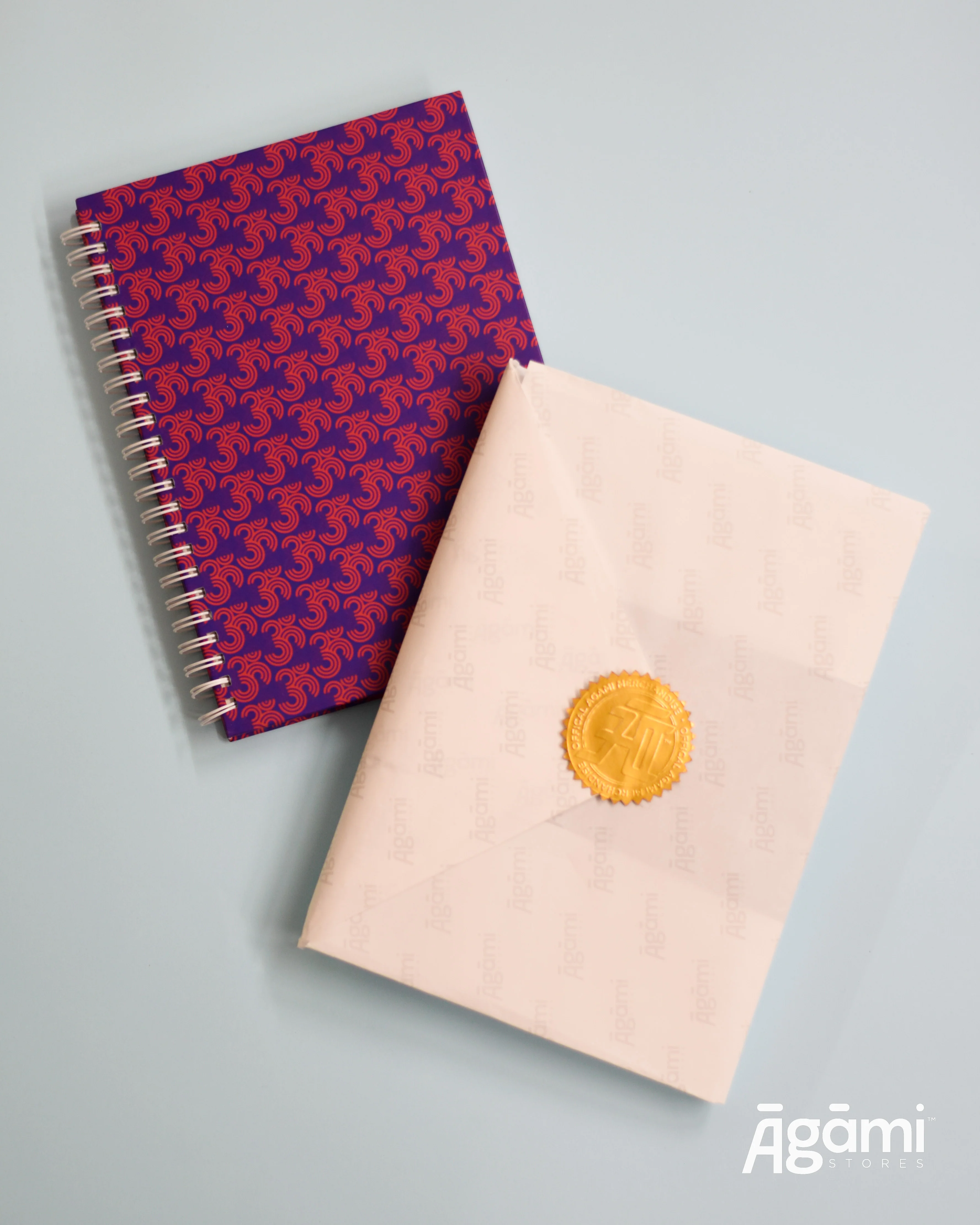 Om Pattern Spiral A5 Notebook | Purple - Image 5