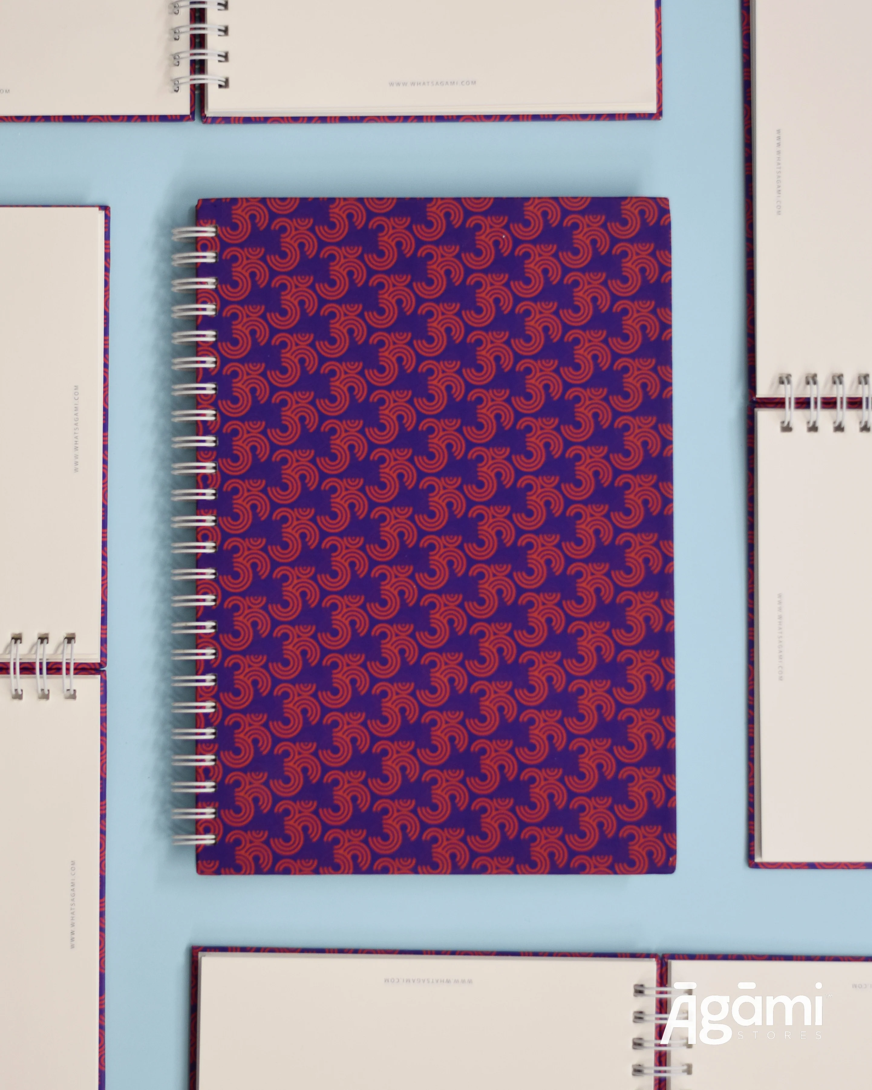 Om Pattern Spiral A5 Notebook | Purple - Image 7