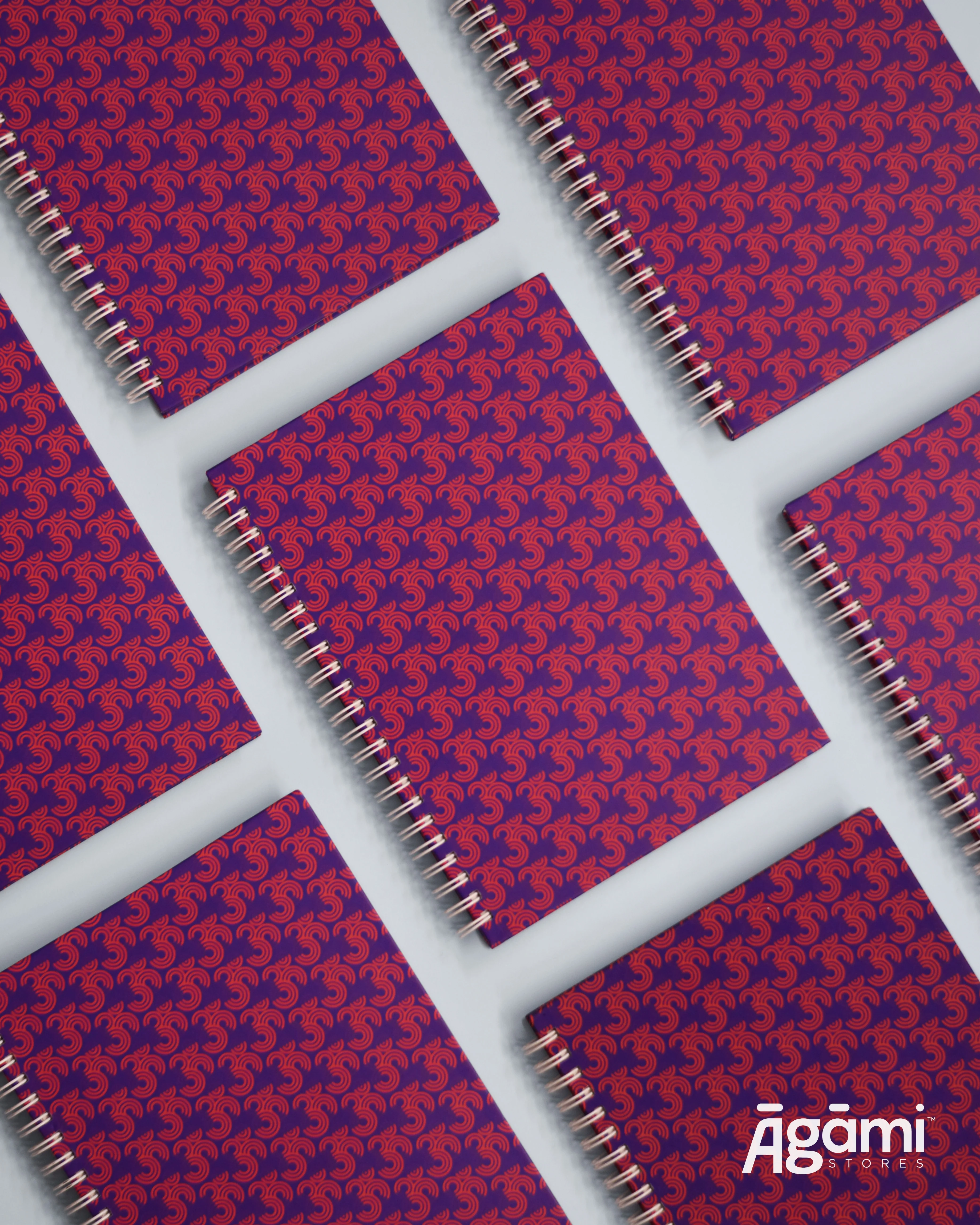 Om Pattern Spiral A5 Notebook | Purple - Image 9