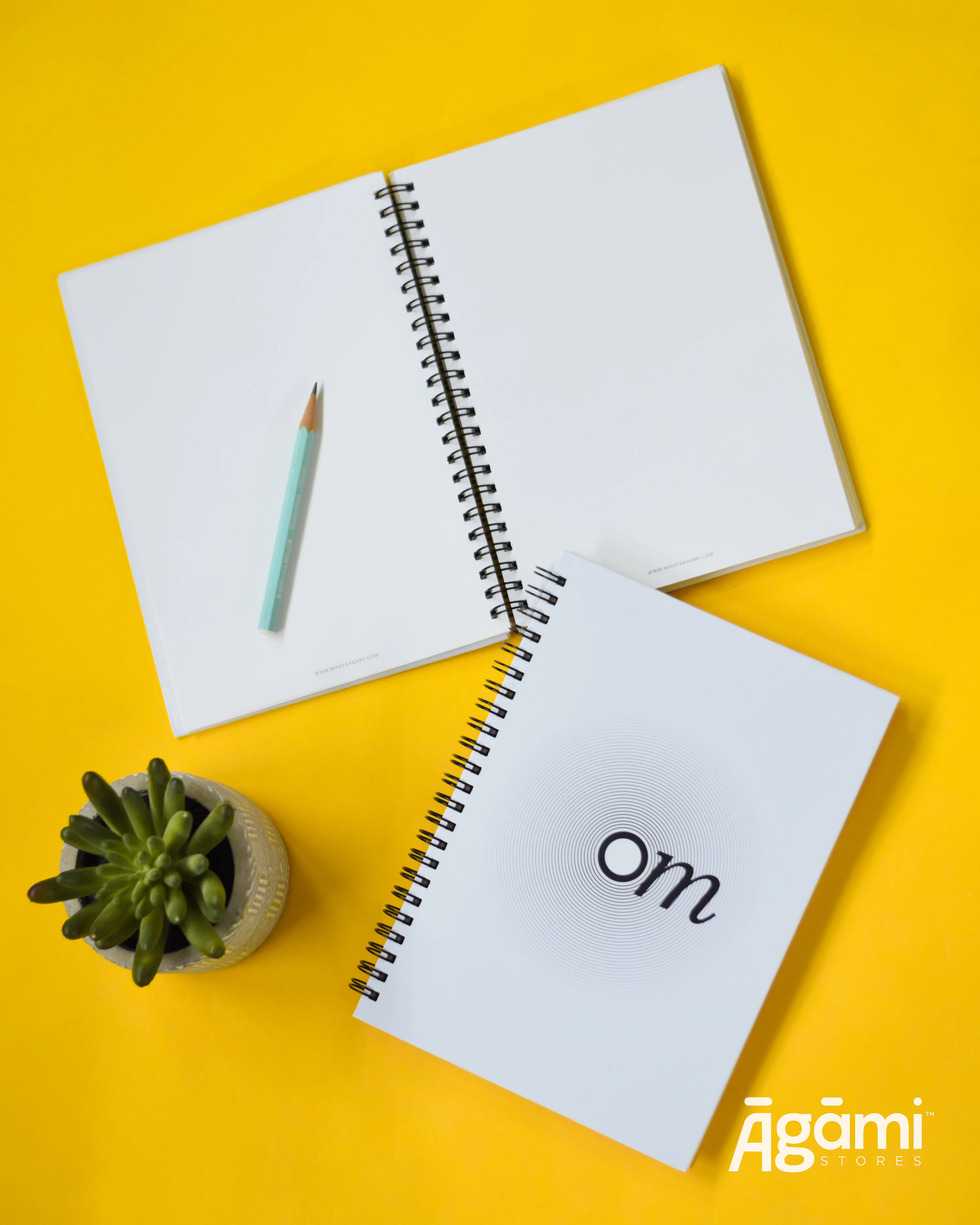 Om Vibes A5 Spiral Notebook | White - Image 4