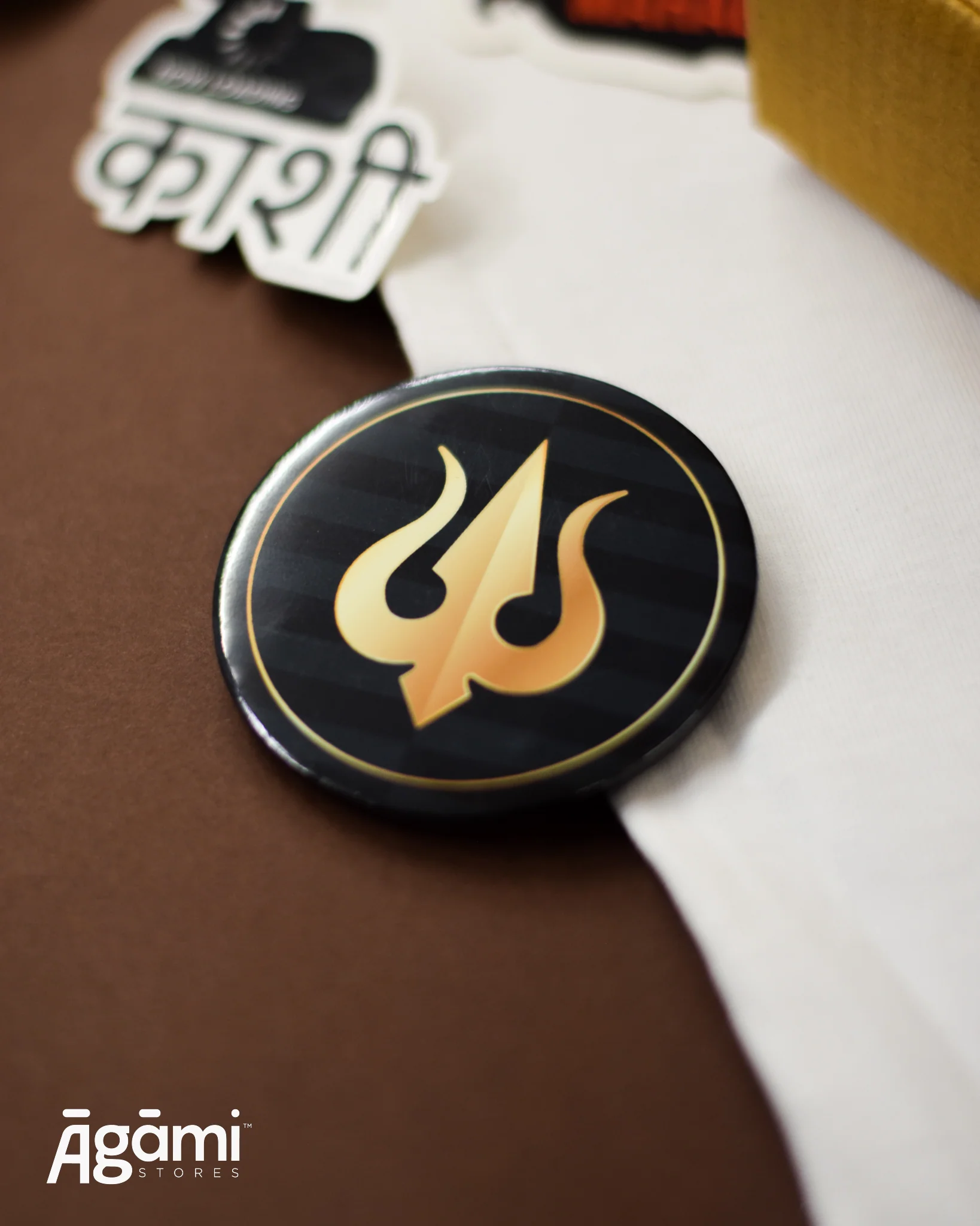 OM Vibes Shiva Pack | Round Neck T-shirt, Stickers & Badge - Image 4