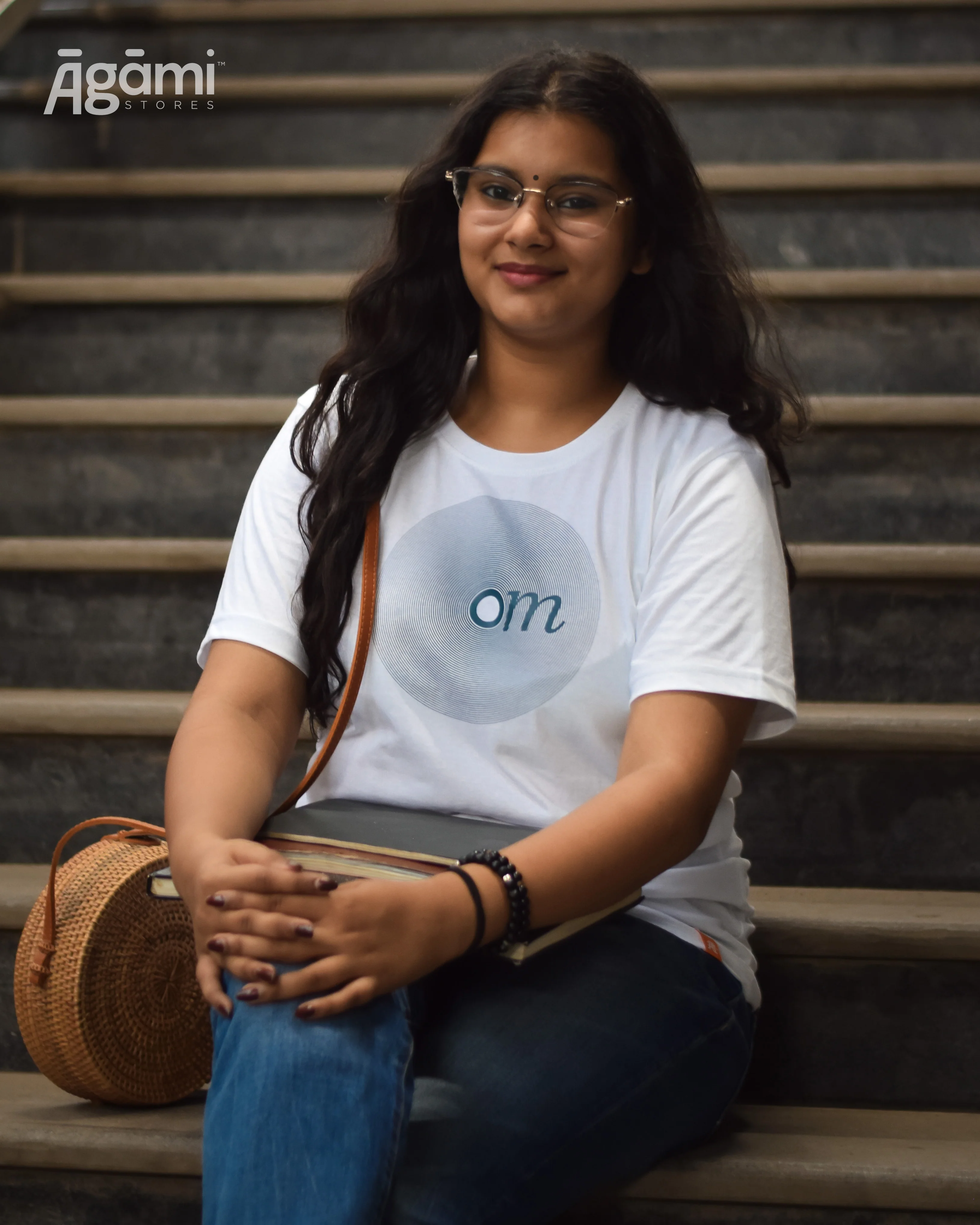 Om Vibes Tshirt - White | Regular Fit - Image 6