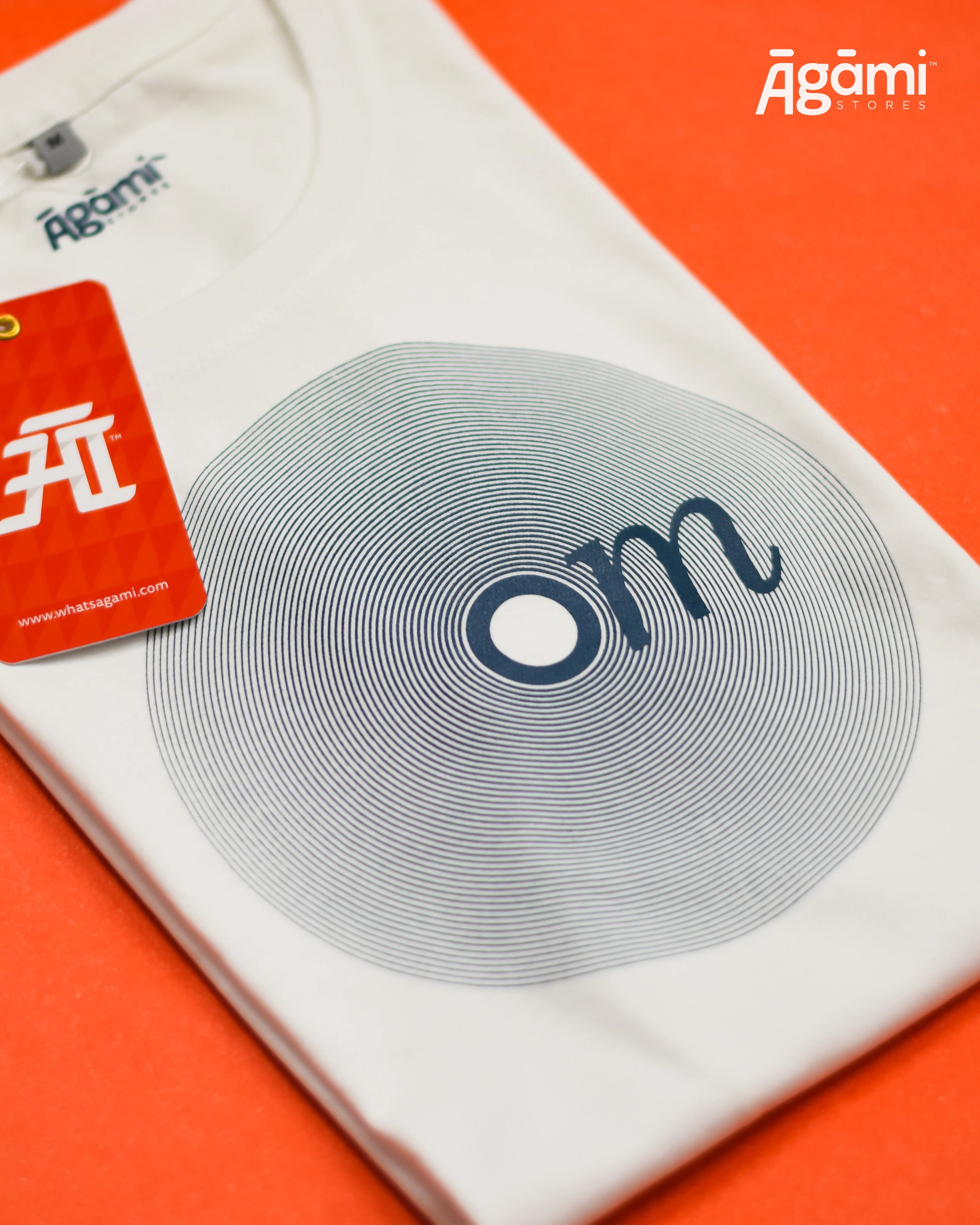 Om Vibes Tshirt - White | Regular Fit - Image 8
