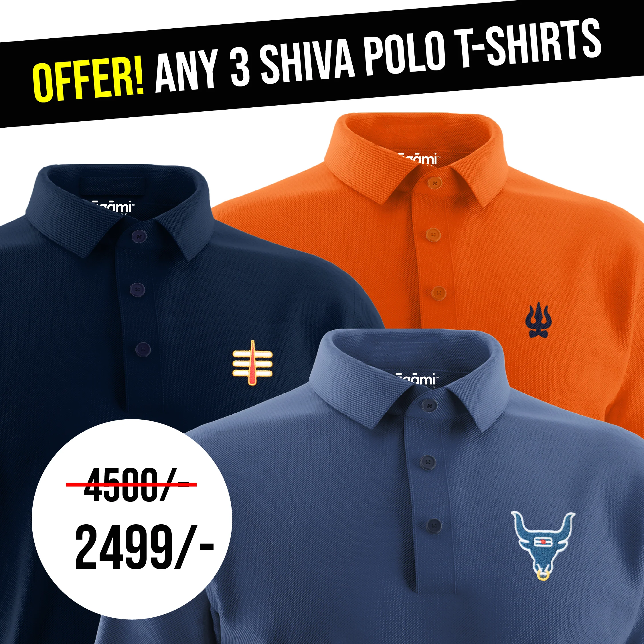 Combo Pack of 3 Shiva Polo Tshirts - Image 6