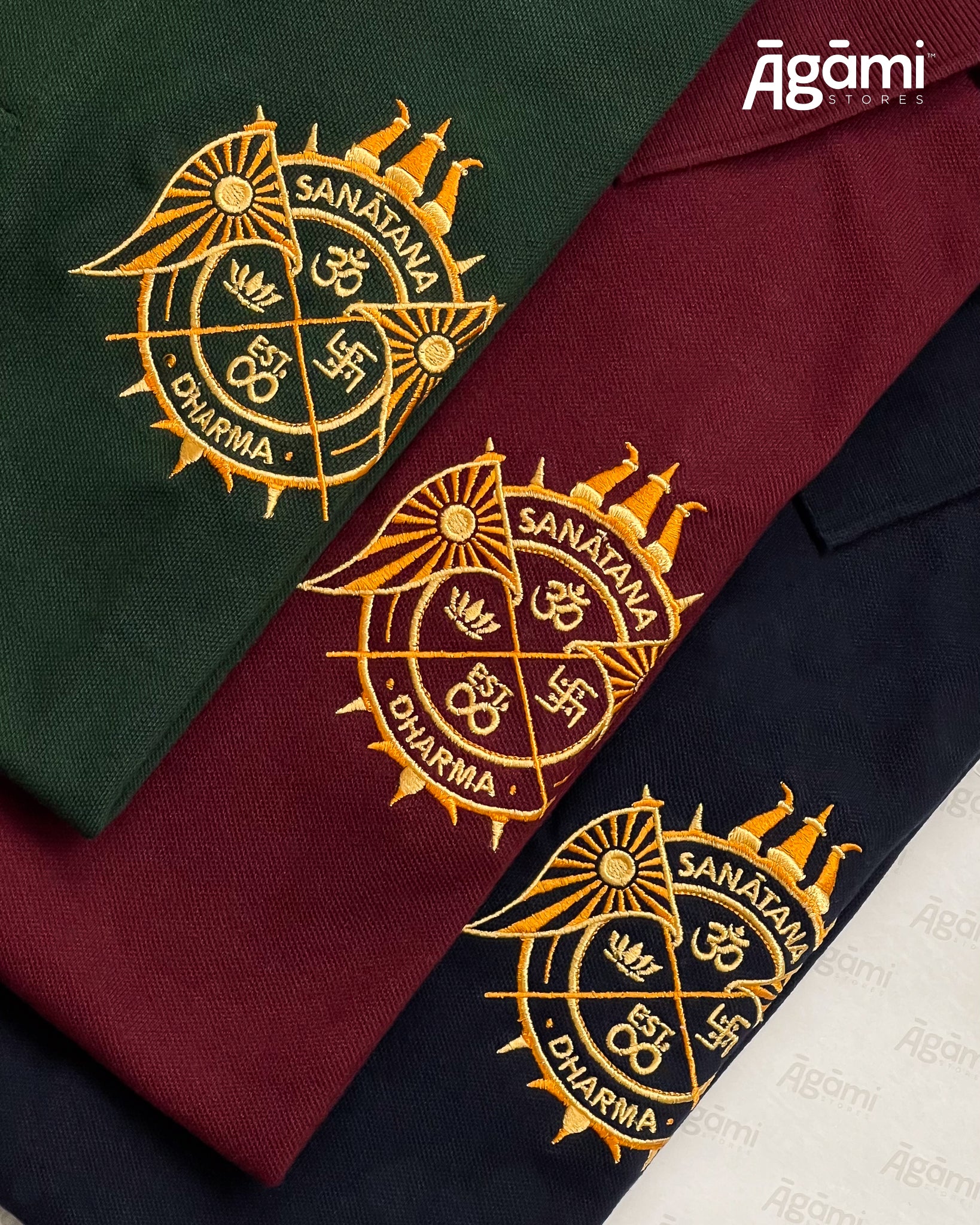 Sanātana Dharma Polo Neck Tshirt | Maroon - Image 4