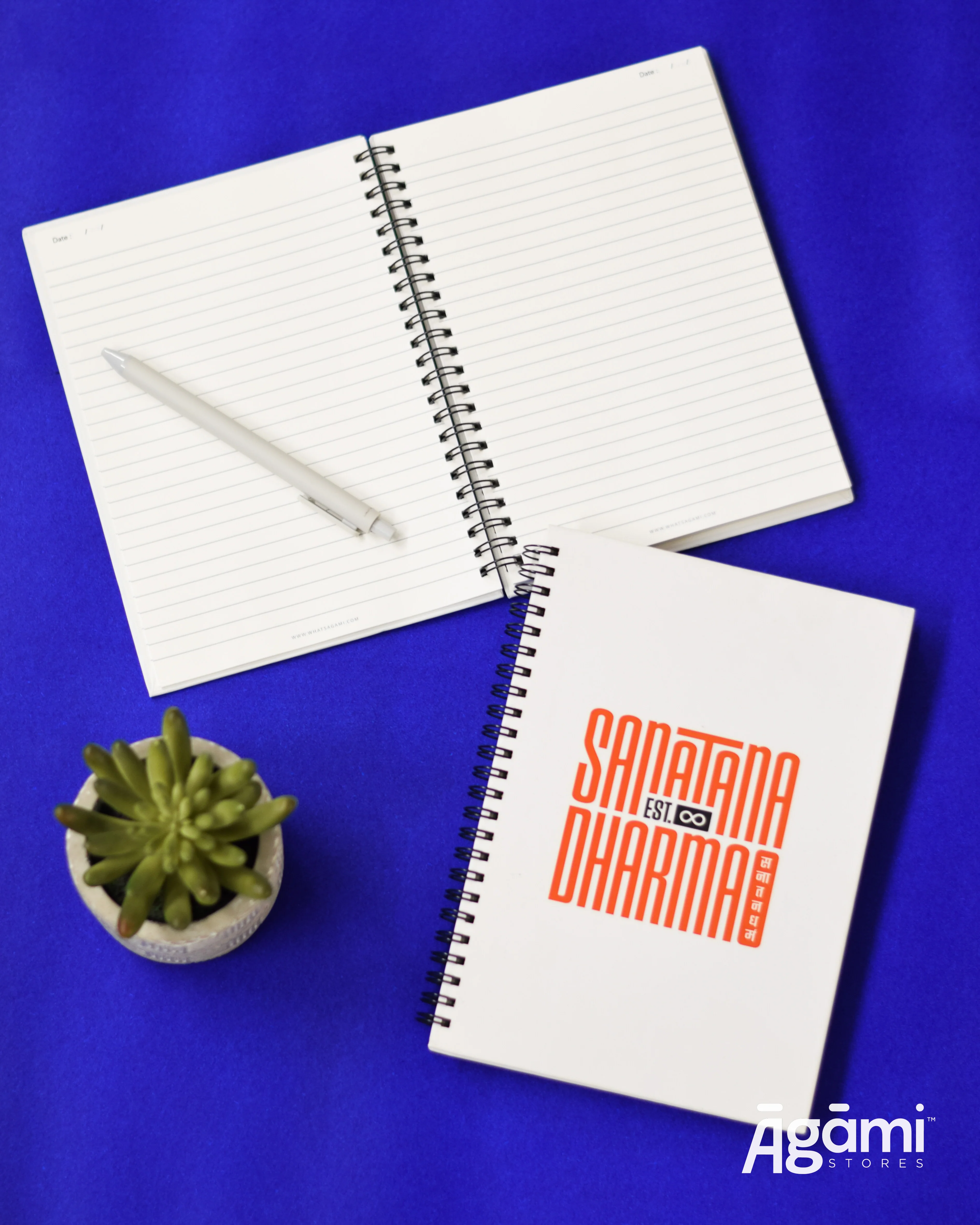 Sanātana Dharma Spiral A5 Notebook | White - Image 3