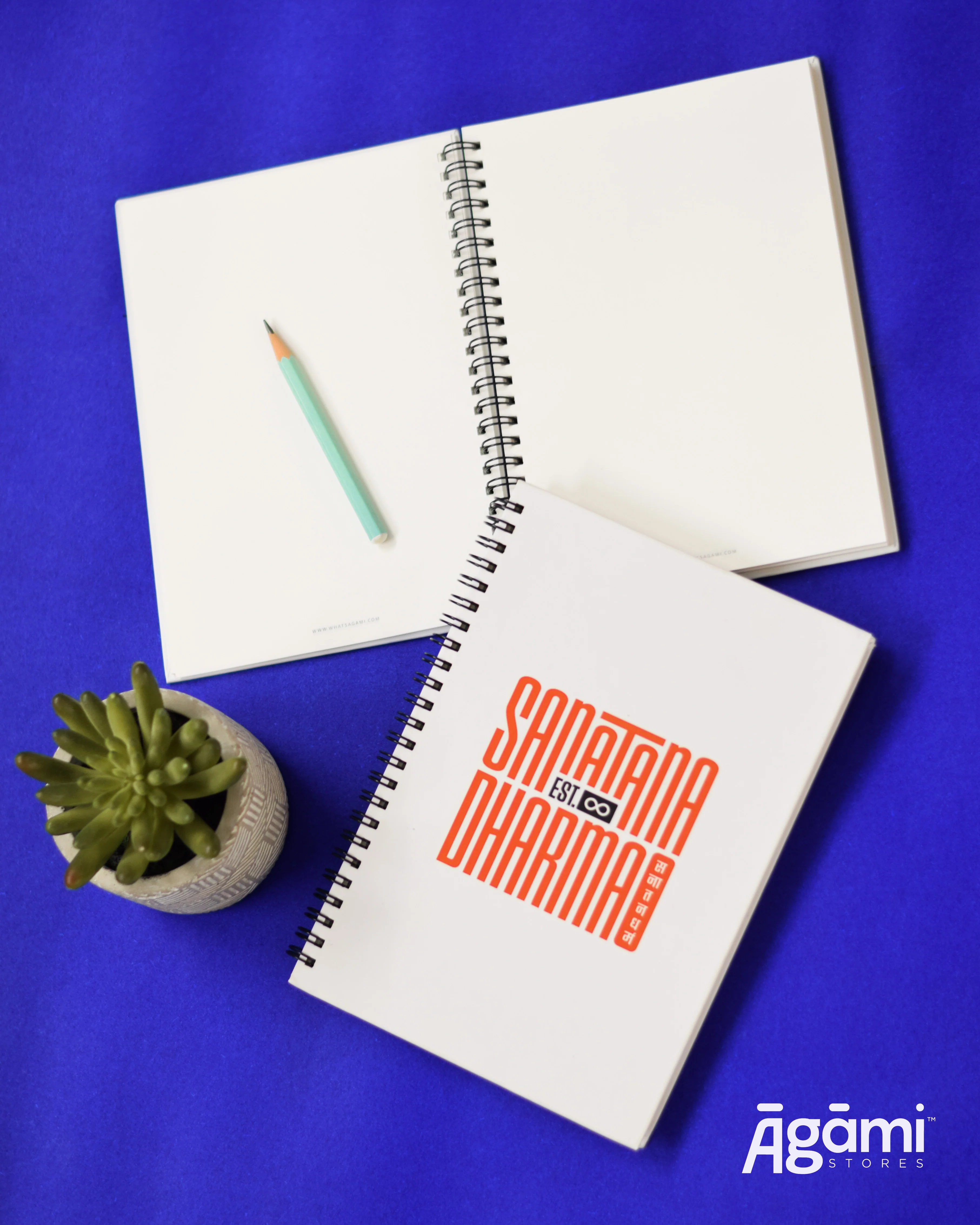 Sanātana Dharma Spiral A5 Notebook | White - Image 4