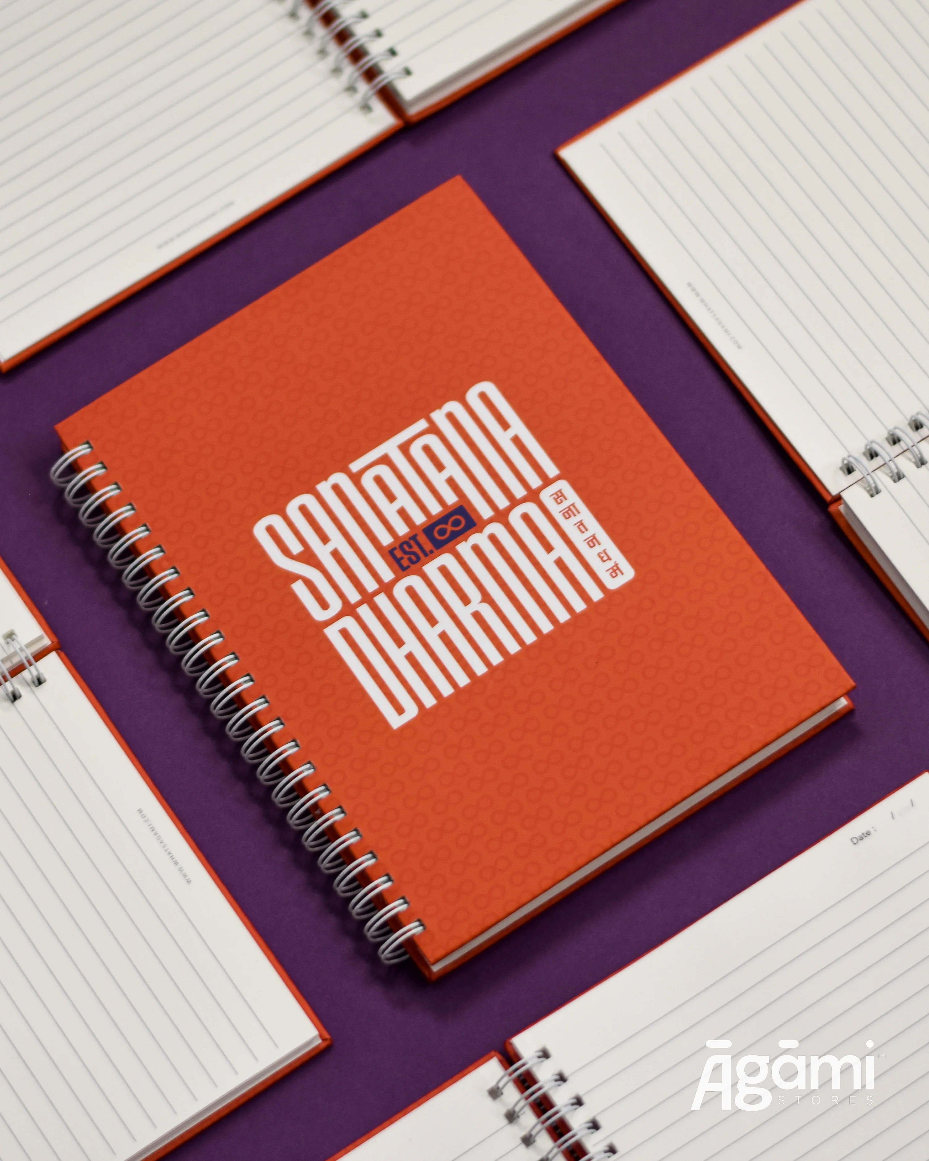 Sanātana Dharma A5 Spiral Notebook | Orange - Image 7