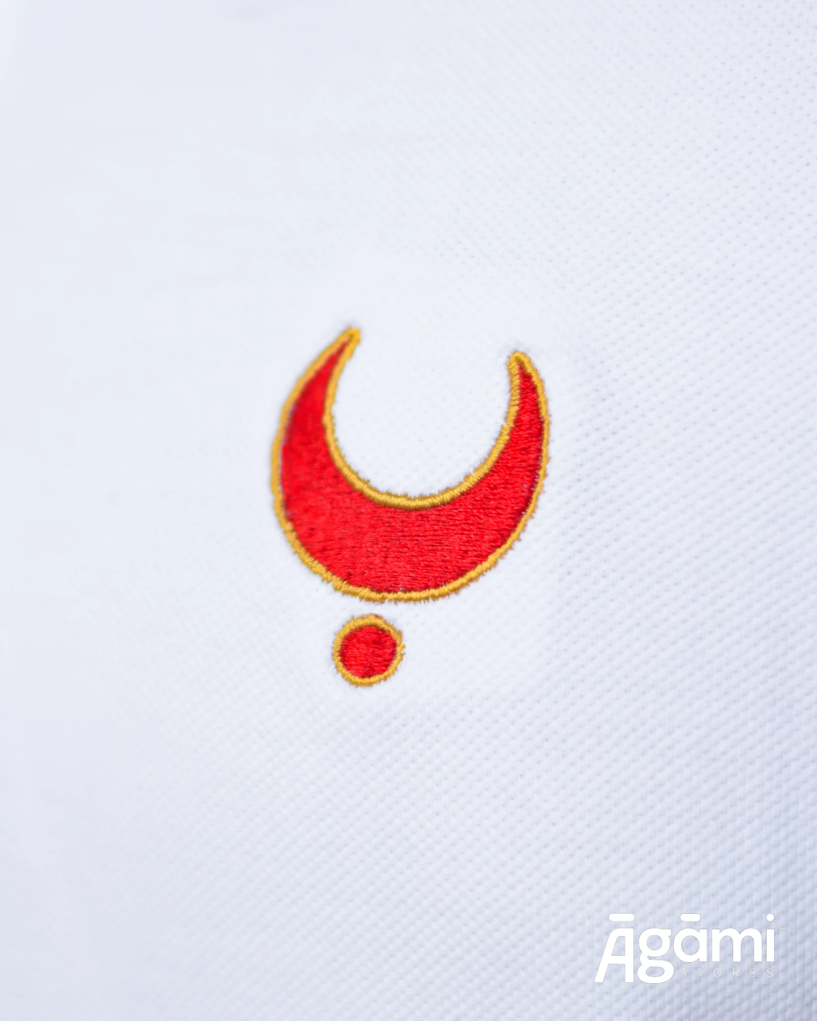 Chhatrapati Shivaji Maharaj Chandrakor Tilak Polo Neck Tshirt -Regular Fit | White - Image 6