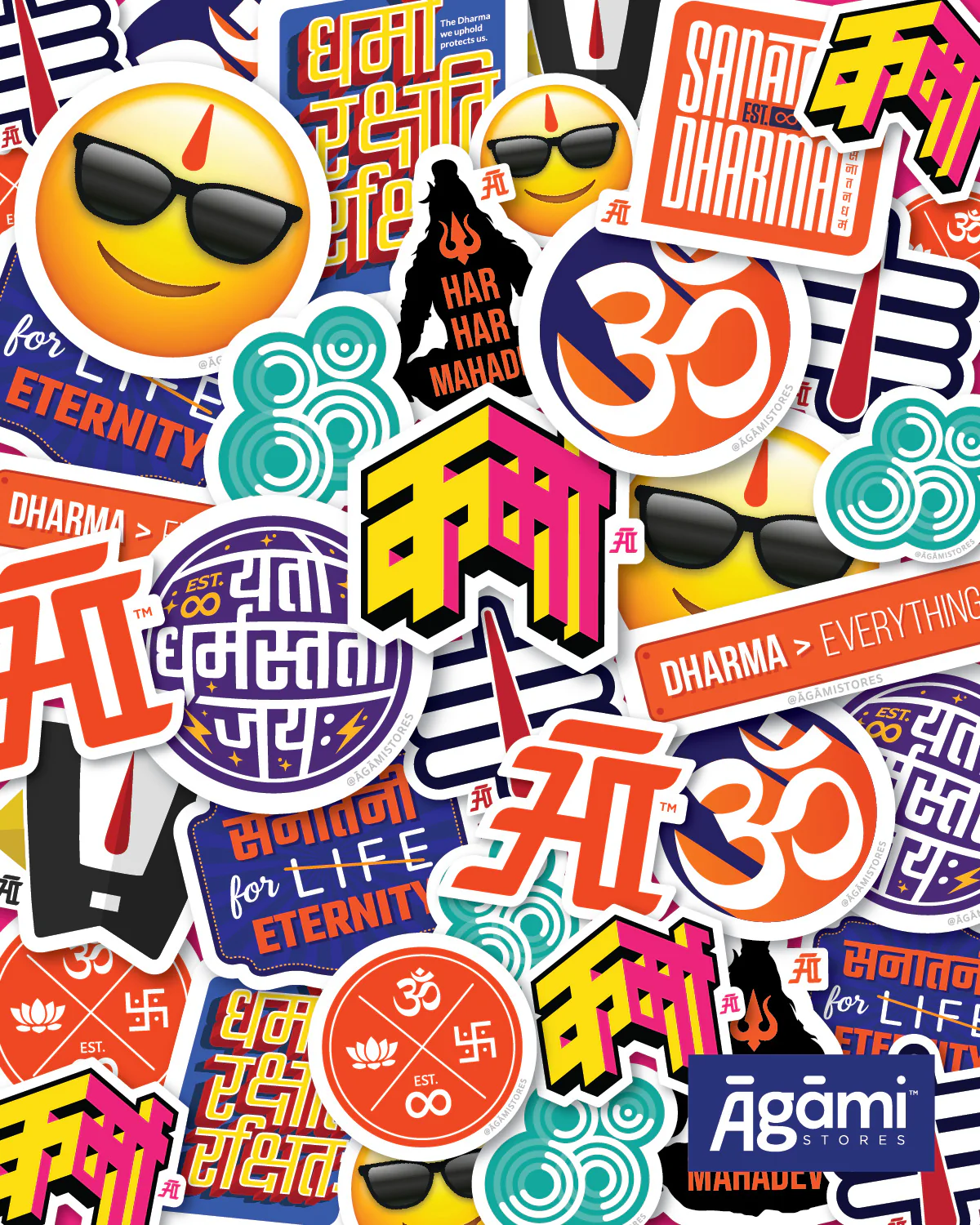 Pack of 30 Laptop & Mobile stickers (Mixed Designs)