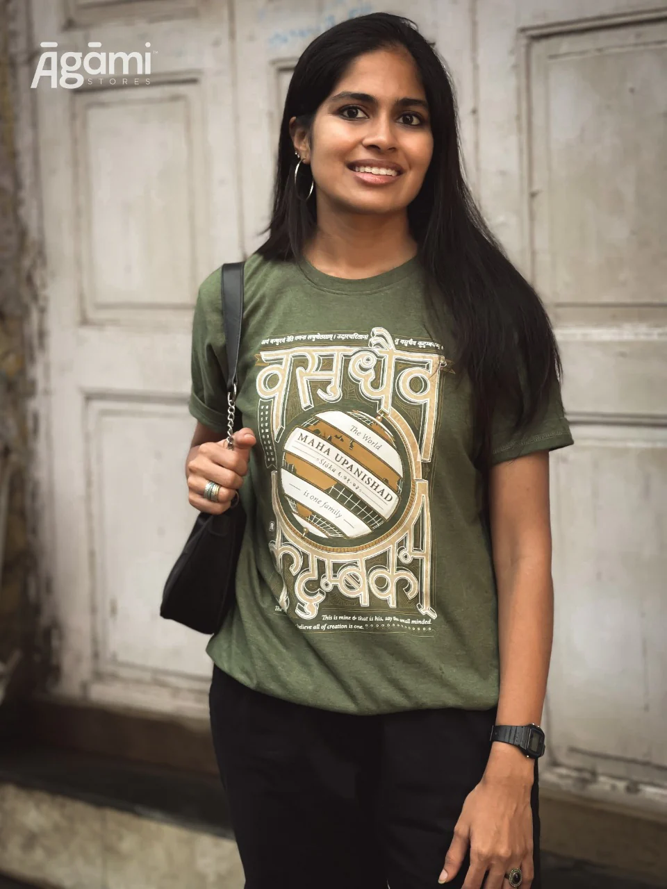 Vasudhaeva Kutumbukum - Green | Slim Fit - Image 4
