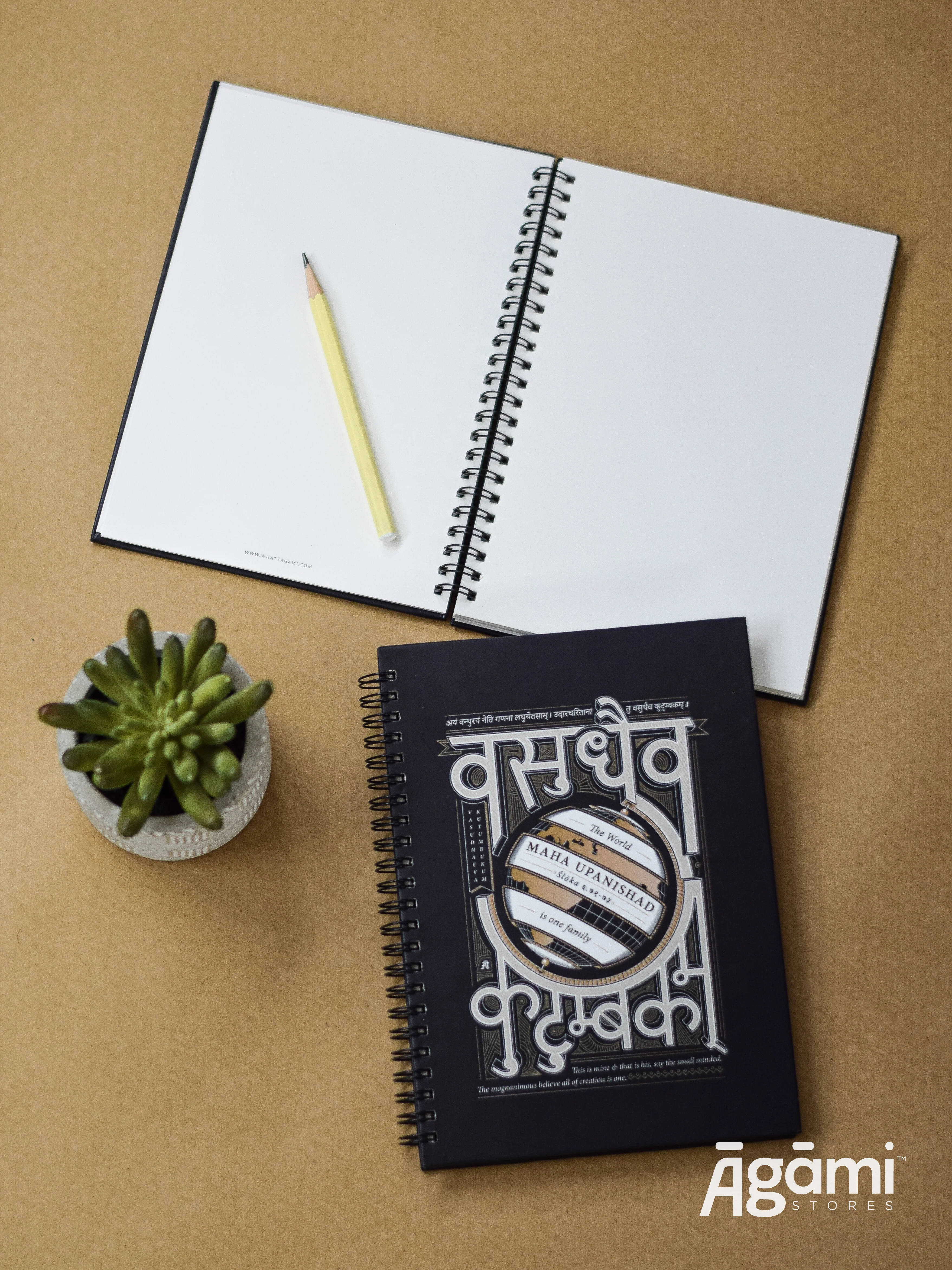 Vasudhaeva Kutumbukum Spiral A5 Notebook - Image 4