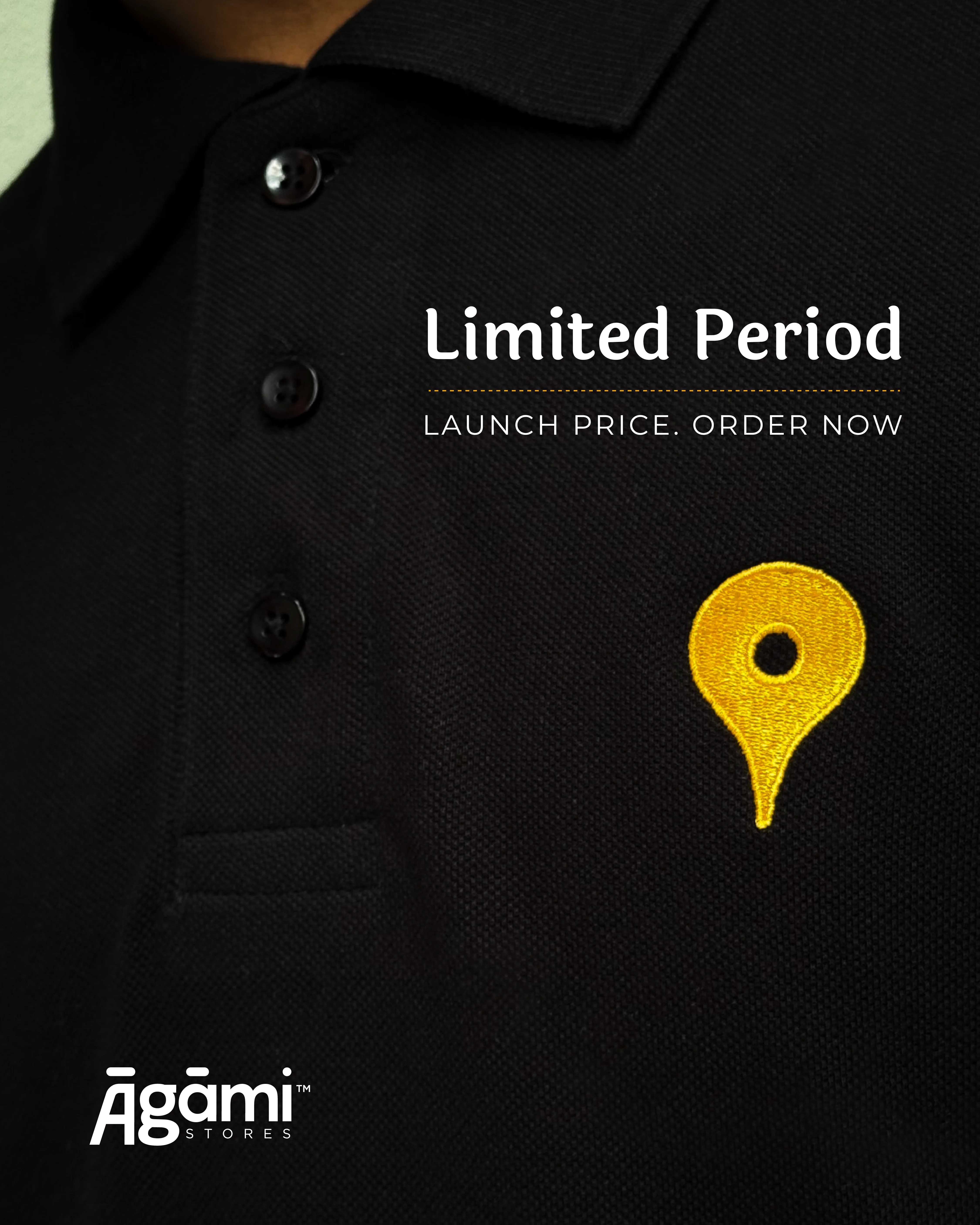 Vitthal Tilak Polo Tshirt - Black | Regular Fit - Image 6